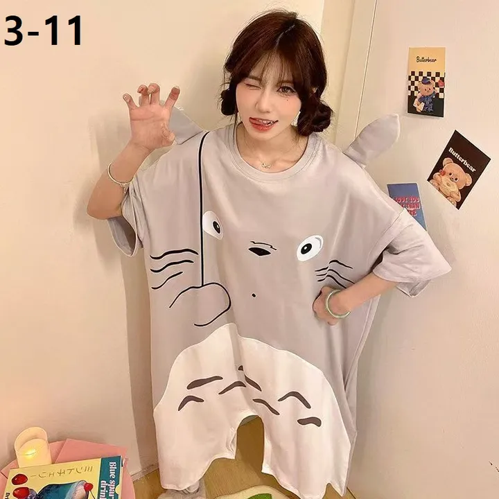 캐릭터 루즈핏 파자마/ 원피스 겸 점프슈트 홈웨어/잠옷/빅사이즈/M~2XL(40~100)KG/18COLOR/LBD1175 상세 이미지 12