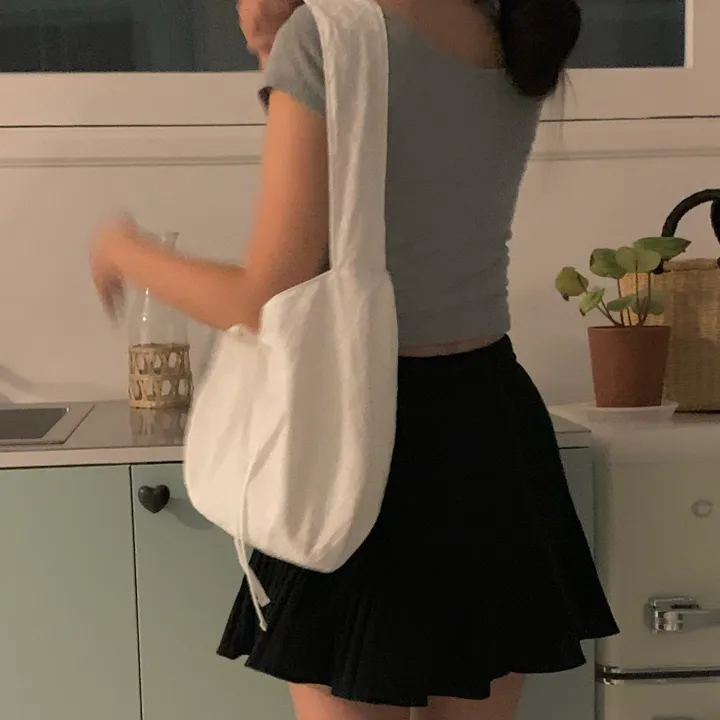 [주문폭주/5월7일 이후 발송] 리본 자수 펀칭 레이스 데일리 꾸안꾸 에코백 숄더백 발레코어 리본가방 상세 이미지 8