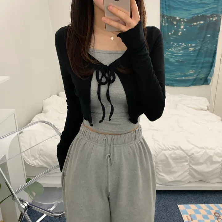 ribbon crop frill bolero (5color) 상세 이미지 5