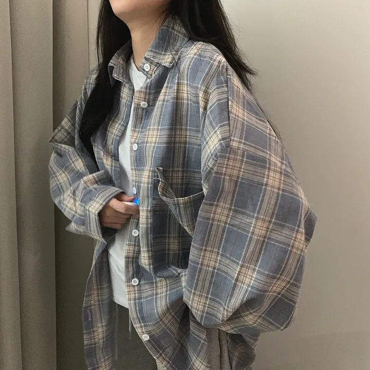 묶음할인🎈[오버핏🤍] 마가린 체크 오버 남방 상세 이미지 18