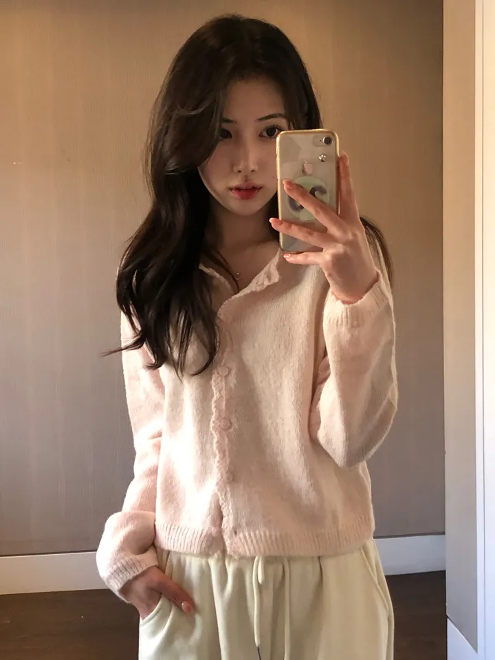 [봄신상/여리핏] 모헤어 러블리 프릴 파스텔 울 가디건 -4colo 상세 이미지 17
