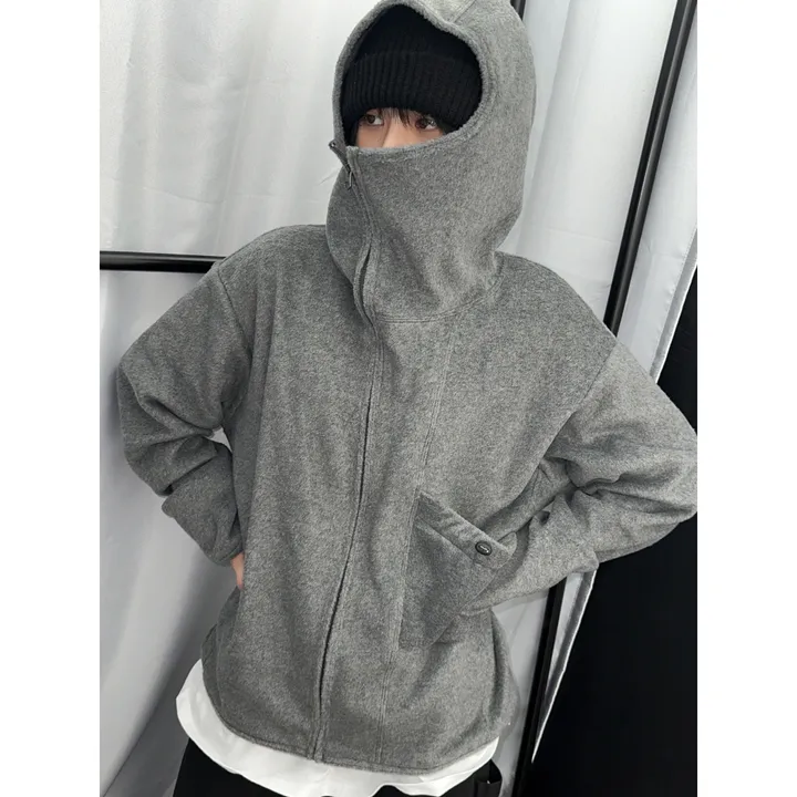[UNISEX]히든 더 플리스 후리스 바라클라바 후드 포켓 스트링 포인트 집업(3color/3-5일 여유주문) 상세 이미지 28