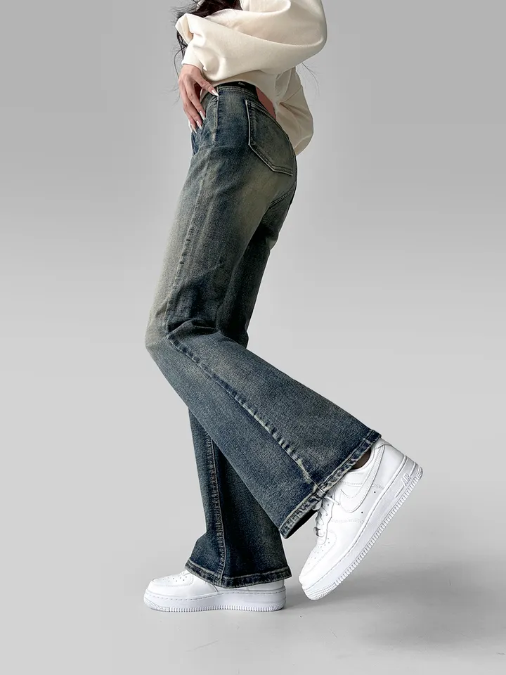[~3XL/3기장] 뽀얀핏 스머징 텍스쳐 빈티지 워싱 쫀득 스판 부츠컷 데님 팬츠 바지 청바지 상세 이미지 52