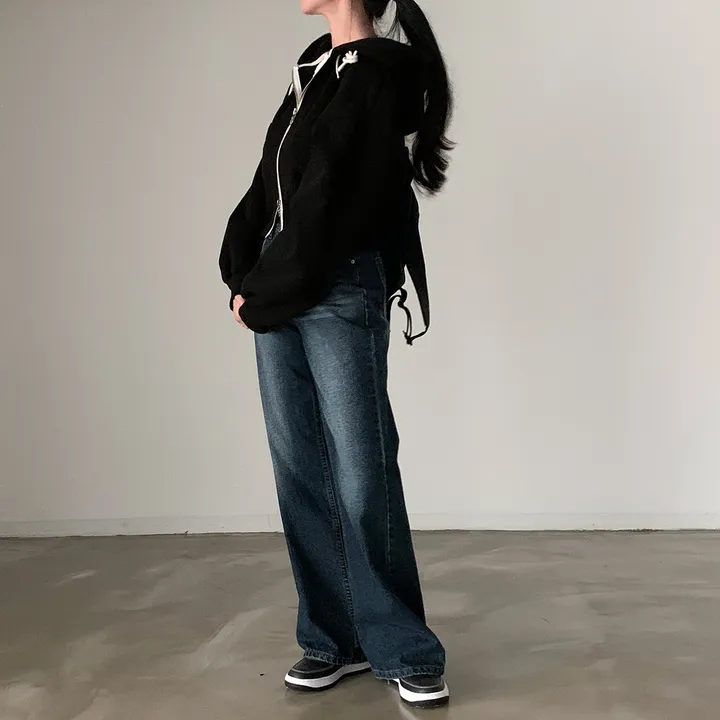 [완전인기✨/백염컬러 당일출고!] 자체제작 크치Made 꿈에 나온 핏, 투웨이 양기모 크롭 후드집업 ver 아우터 자켓 - zipup 상세 이미지 232
