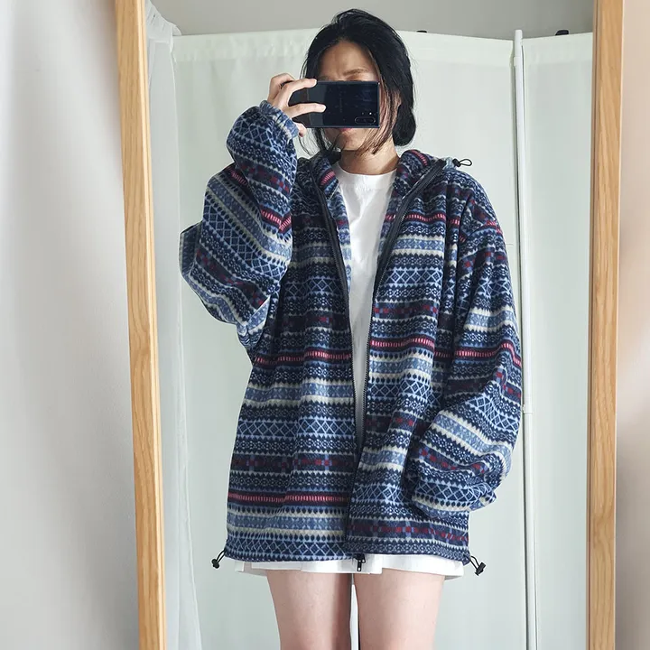 남녀공용 오버핏 파타곤 플리스 후드집업 자켓 상세 이미지 26