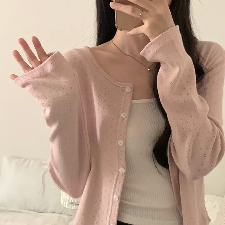 로로 펀칭 가디건 (8color) 상세 이미지 40