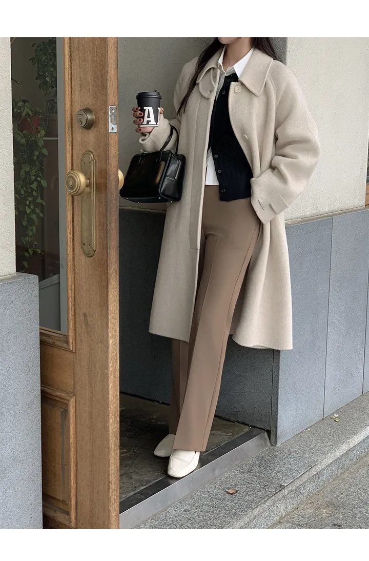 [자체제작/3천장돌파/S-L]마벨 프리미엄 히든단작 울 핸드메이드 하프 코트 상세 이미지 96