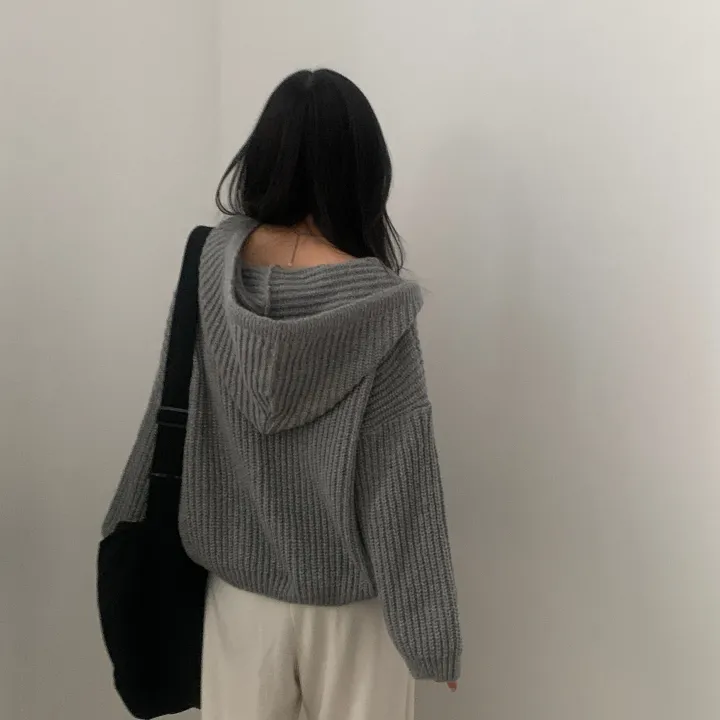 [단독!2가지버전!🤎/저렴이X] 폭닥 아방핏, 벌룬 투웨이 꽈배기 후드니트 집업 - 5color 상세 이미지 19