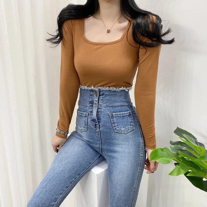 🚀당일발송🚀[묶음할인/11컬러] 조이 봄 가을 뉴 스퀘어넥 긴팔 티셔츠 이너티 상세 이미지 55