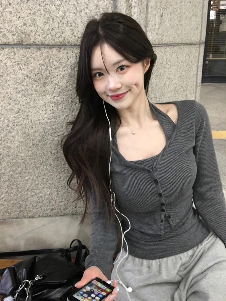 [MADE][2pcs,승모근소멸🤍] 키싱 홀터넥 나시 가디건set (4color) 상세 이미지 80