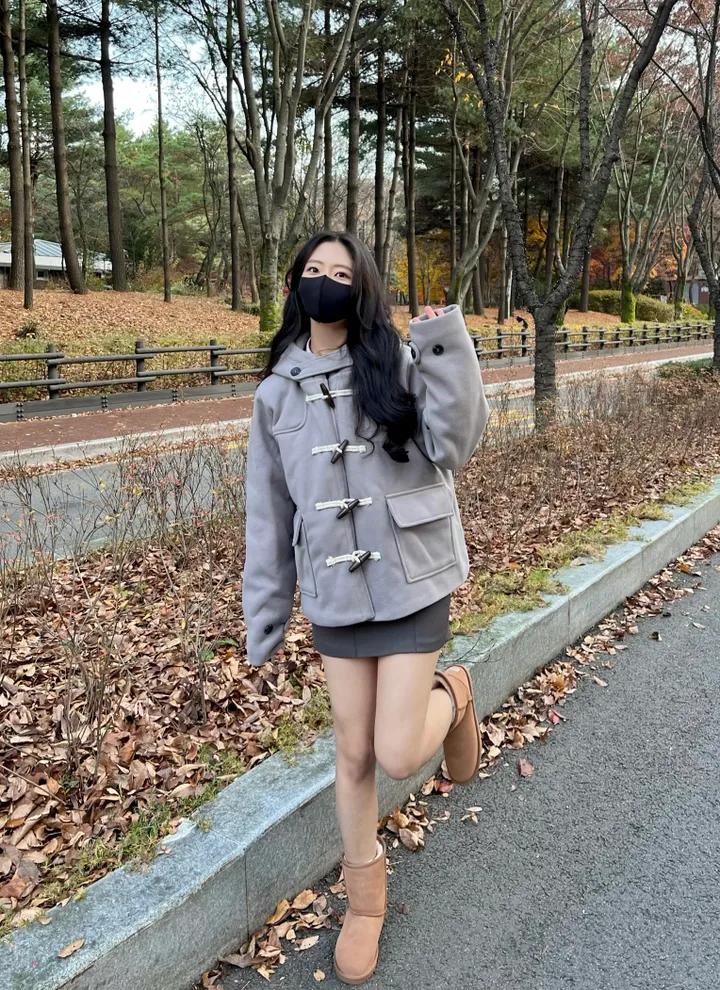 당일출고![마지막수량/누빔안감!] 떡볶이 숏 코트 자켓 상세 이미지 12