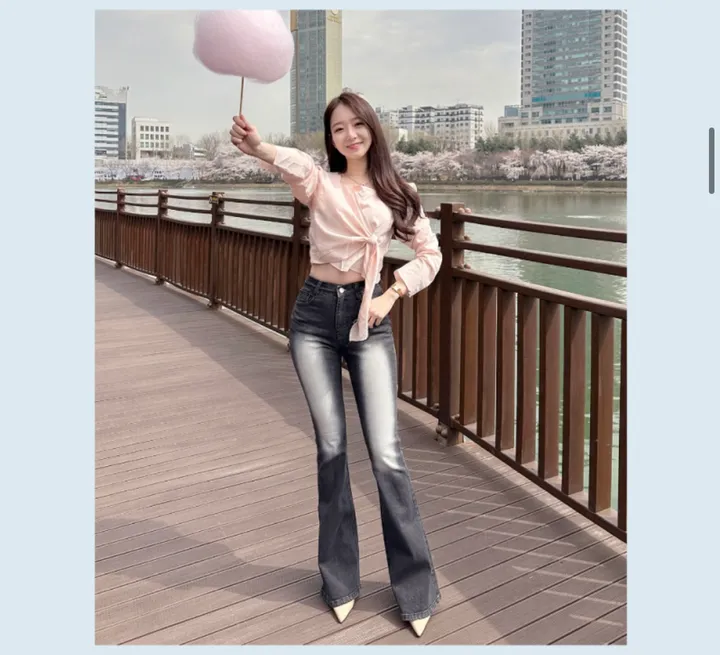 [자체제작/허리쏘옥/히든밴딩/기본,롱ver] -3kg 몸매 보정 워싱 롱 부츠컷 데님 청바지 롱팬츠 상세 이미지 22