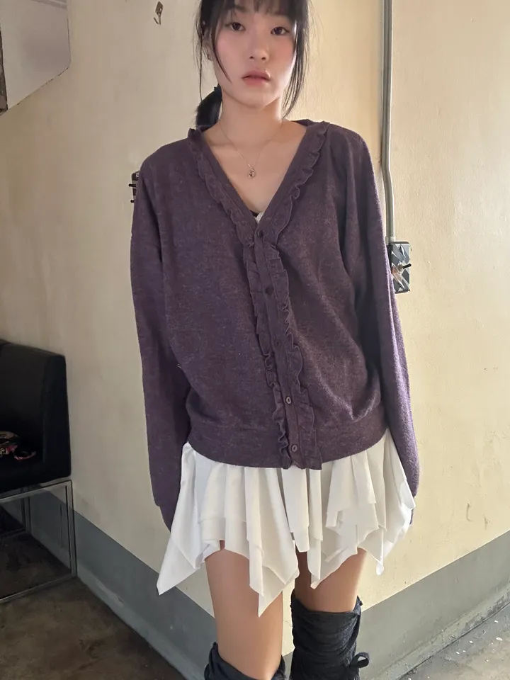 *추천* 빈티지 프릴 가디건 3color 상세 이미지 15
