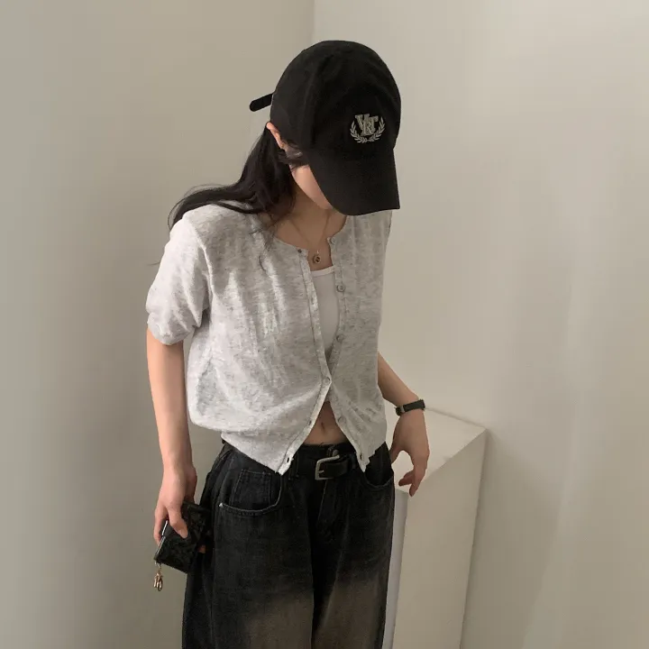 [고급여름원단/데일리] 시원한, 뱀부 반팔 니트가디건 - 7color 상세 이미지 7