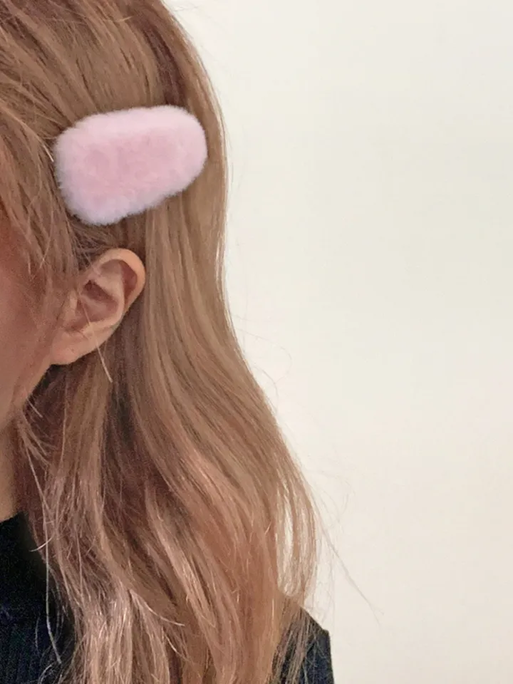 [당일출고/6color] 퐁퐁 페이크퍼 키치한 빅 밍크 퍼 삼각 겨울 연말룩 옆머리 똑딱핀 헤어핀 *2개 이상 구매 시 할인 상세 이미지 12