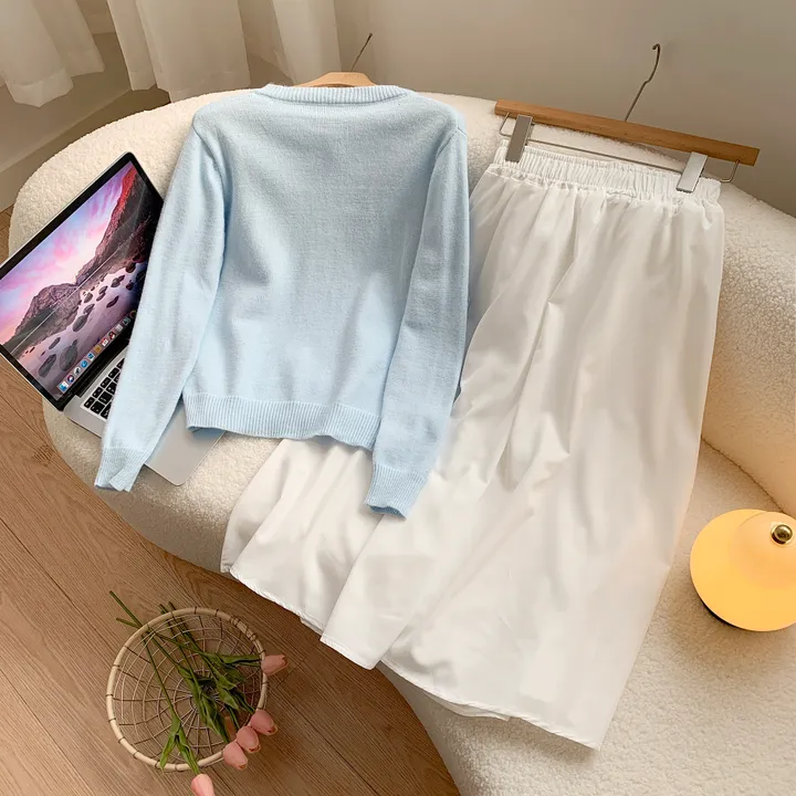 가디건 스커트 투피스세트J-2715 상세 이미지 16