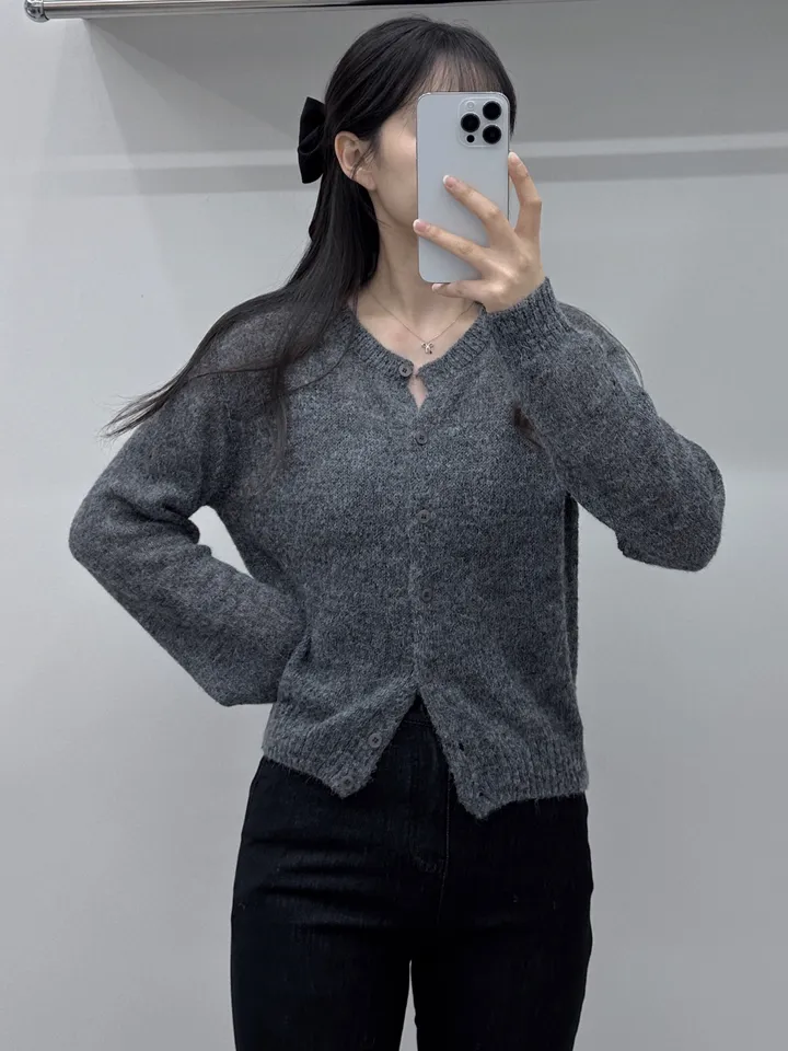 [여리핏/주문폭주] 뽀용 파스텔 라운드 알파카 니트 가디건/ 알파카가디건 여리가디건 봄가디건 간절기가디건 핑크가디건 청순여리 봄옷 레이어드 루즈핏가디건 얇은가디건 핑크가디건 상세 이미지 37