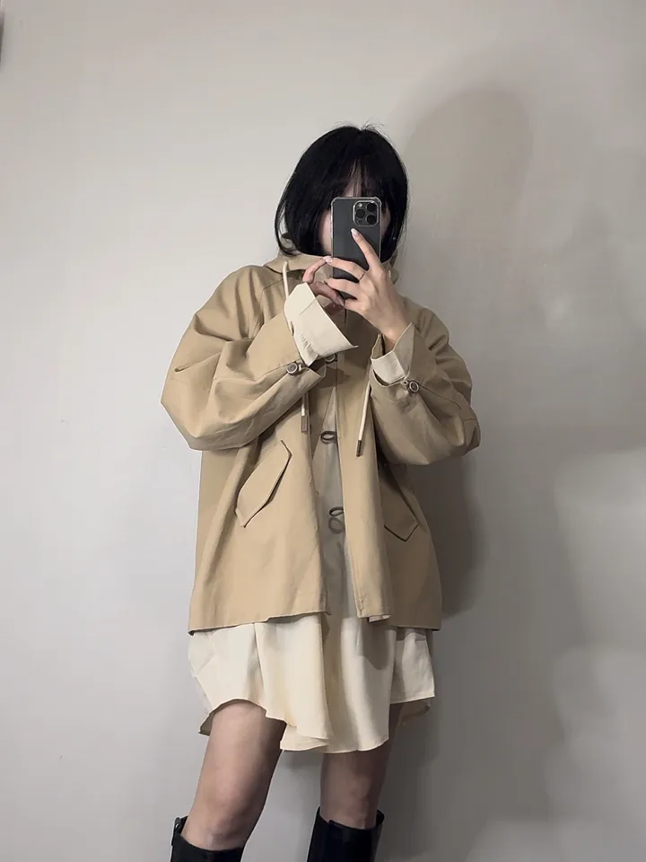 [🤍당일출고🤍/아방핏제대로2color/고퀄리티] 프리미엄 하프 후드 트렌치 야상 코트 자켓 상세 이미지 31