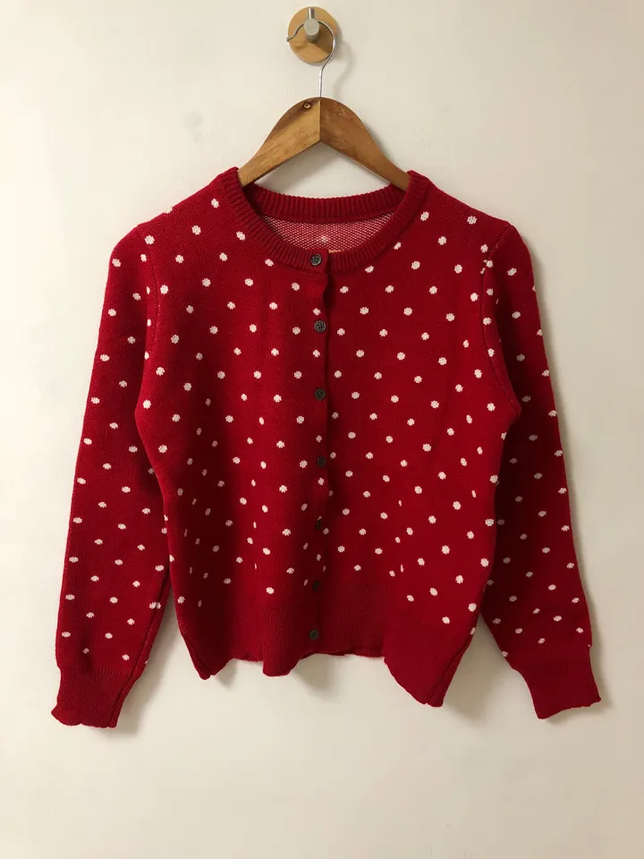 도트 라운드 니트 가디건 3color 상세 이미지 37