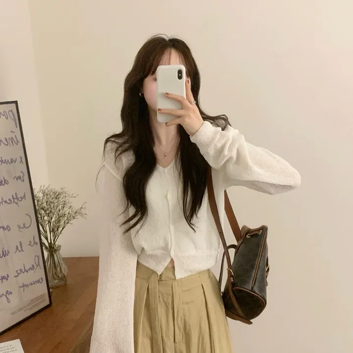 [여름까지] 소브 파스텔 V 크롭 가디건(5color) 상세 이미지 14