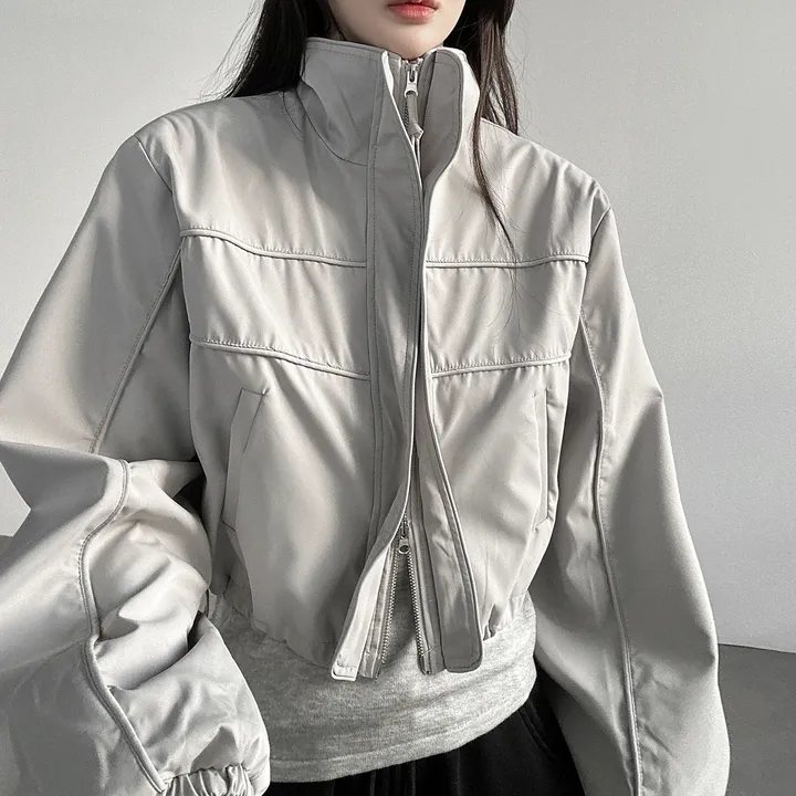 당일출고🚀[quality/도톰] 하이넥 파이핑 고프코어 루즈핏 스트링 바람막이 점퍼 3color 상세 이미지 19