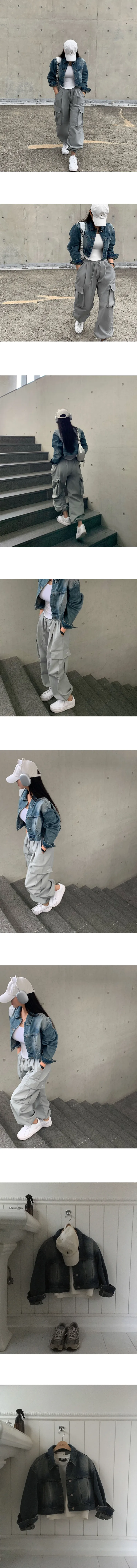 [당일출고][MADE/소장가치!]뉴트로 오버핏 데님 크롭 청자켓 상세 이미지 4