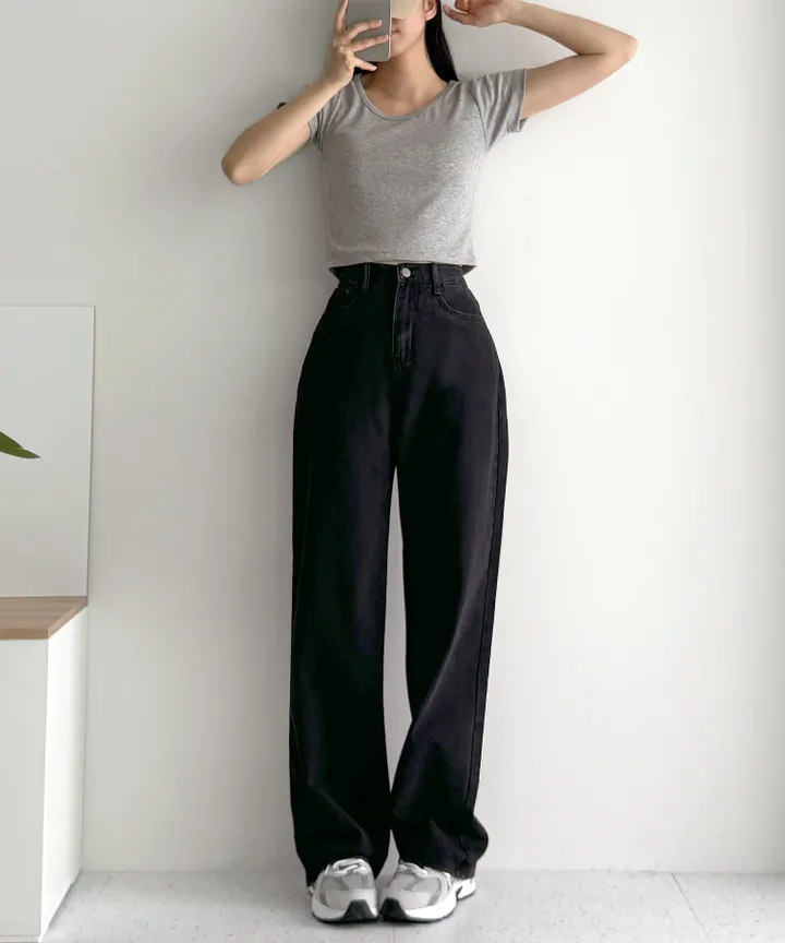 [3단기장/~2XL/6color/핫아이템]노수선와이드기획데님팬츠 상세 이미지 85