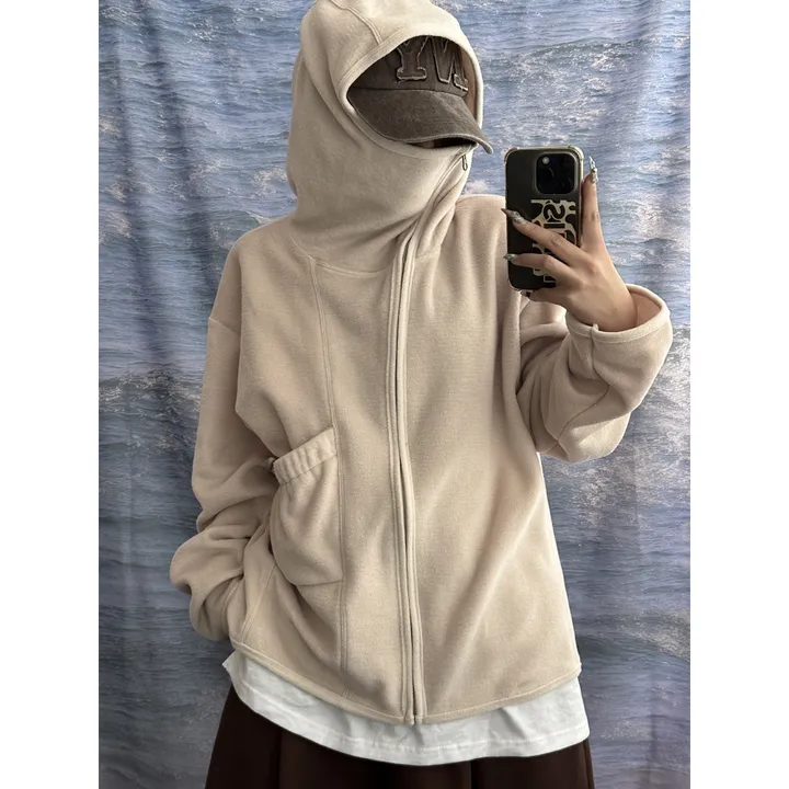 [UNISEX]히든 더 플리스 후리스 바라클라바 후드 포켓 스트링 포인트 집업(3color/3-5일 여유주문) 상세 이미지 35