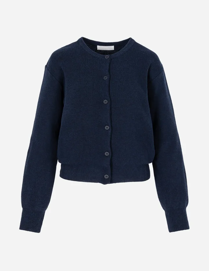 BASIC ROUND NECK KNIT CARDIGAN 베이직 라운드 니트 가디건 무지 긴팔 가디건 상세 이미지 11