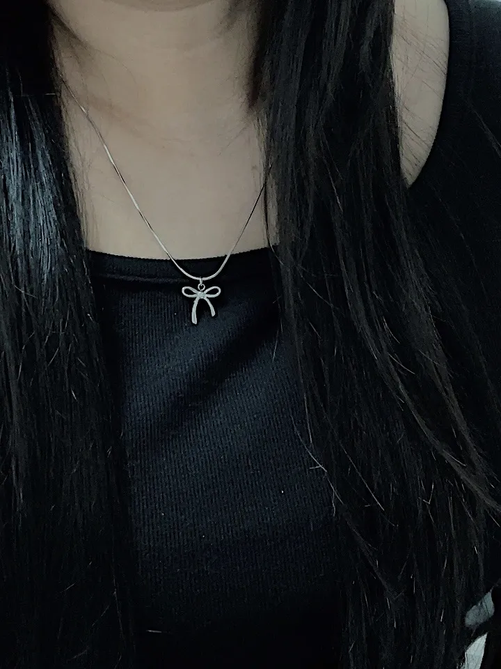 🖤주문폭주🖤 써지컬스틸 뱀줄 리본 목걸이 (4type/3size) 상세 이미지 14