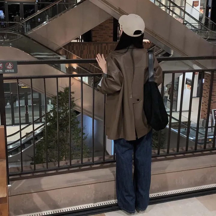 [힙덮는기장감~/블랙 당일출고🎉] 자체제작 #크치Made 오디너리 롤업 오버핏 하프 레더자켓 - jk 상세 이미지 92