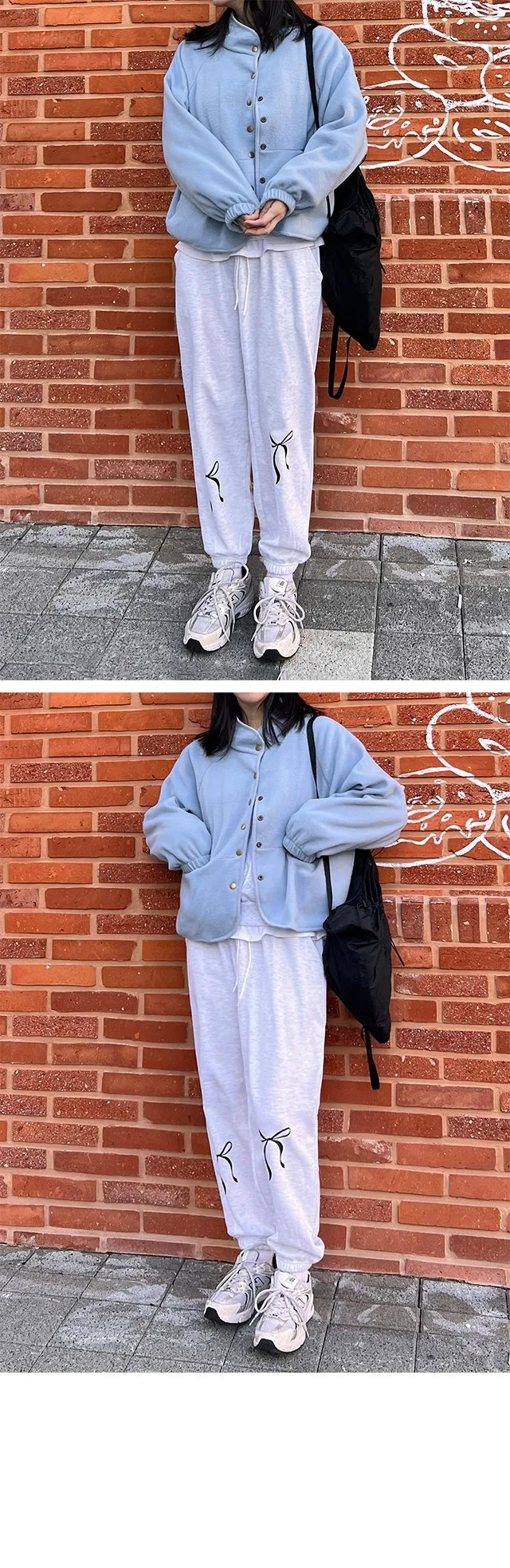 (기획/2color) 키딩 플리스 하이넥 래글런 포켓 루즈핏 기모 겨울 후리스 간절기 점퍼 상세 이미지 6