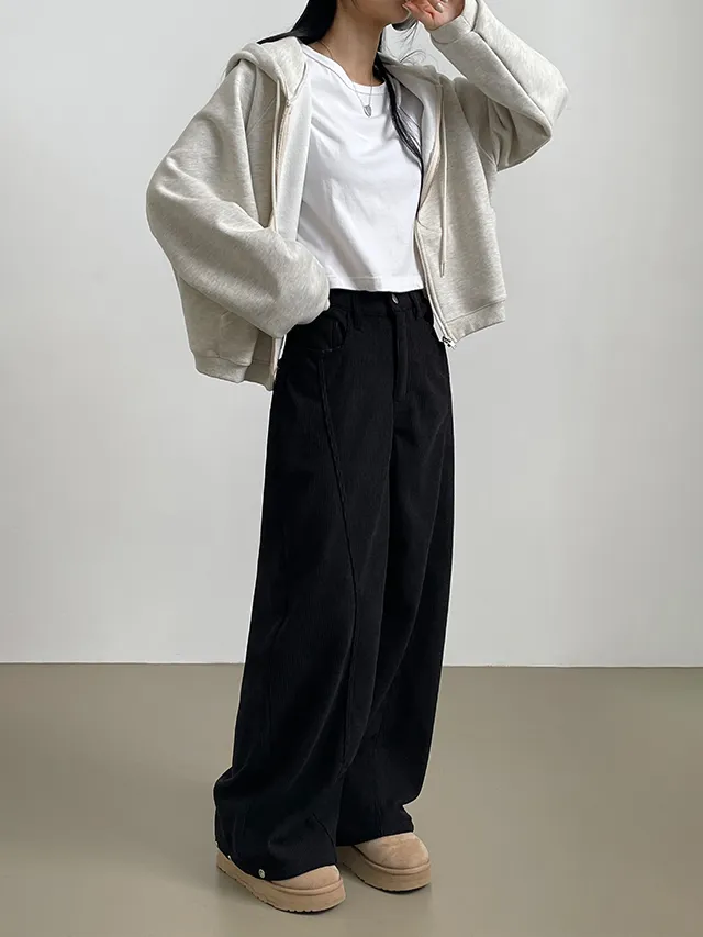 [한파대비/3기장~2XL!] 스냅버튼 융기모 코듀로이 골덴 폴딩 와이드팬츠 4color 상세 이미지 40