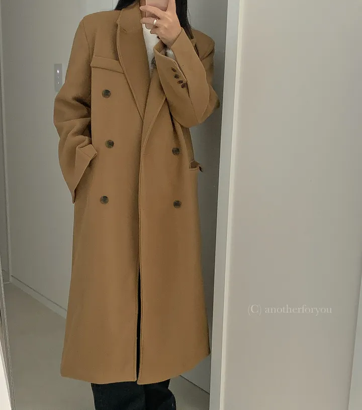 클래식 울 테일러드 더블 롱 코트 2col : 어나더포유 상세 이미지 18