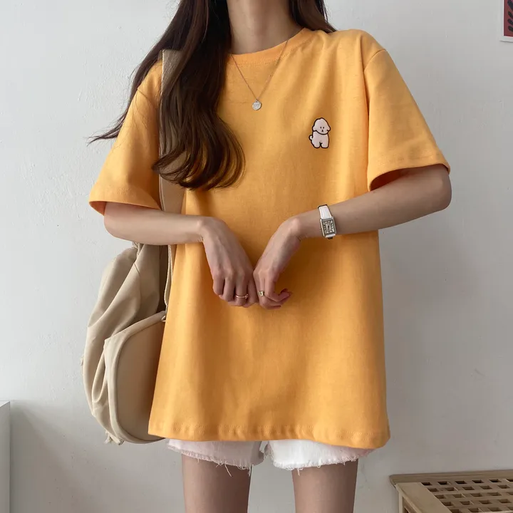 [묶음 할인/꾸안꾸] 귀여운 흰둥이 패치 반팔티 5color 상세 이미지 41