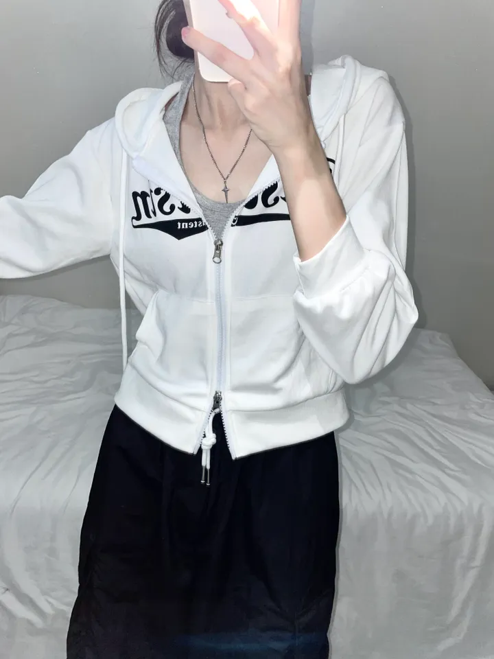 위스콘 세미크롭 투웨이 후드집업 (4color) 상세 이미지 4