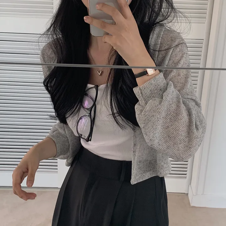 [햇빛차단☀️/블랙 당일출고!] 자체제작 #크치Made 순애 린넨 세미 크롭 볼레로 여름가디건 - cd (장마룩,워터밤,흠뻑쇼 필수템) 상세 이미지 10