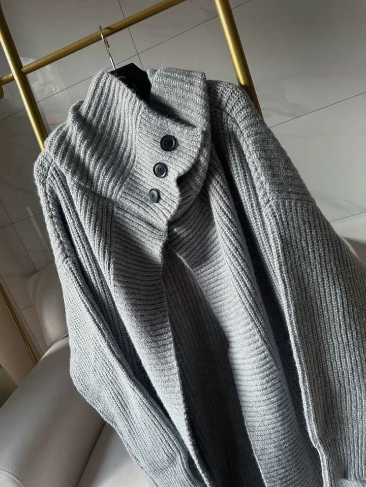 [아이당일] *도톰따숩 터틀넥 울 숄 빅카라 꽈배기 뜨개 니트 맥시롱가디건 울롱코트 울가디건(5color) 상세 이미지 45