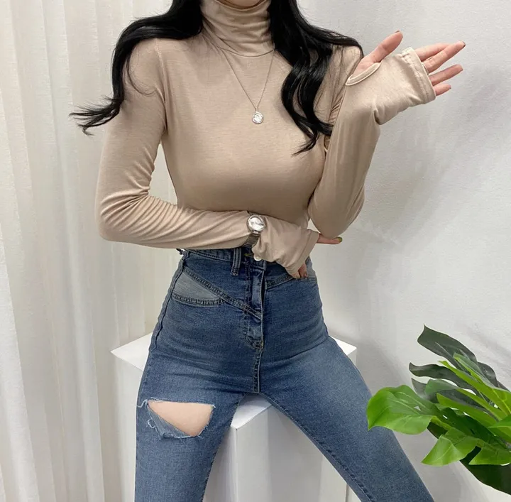 🚀당일발송🚀[묶음할인/8컬러] 가을 겨울 로하 워머 폴라 티셔츠 이너티 상세 이미지 18