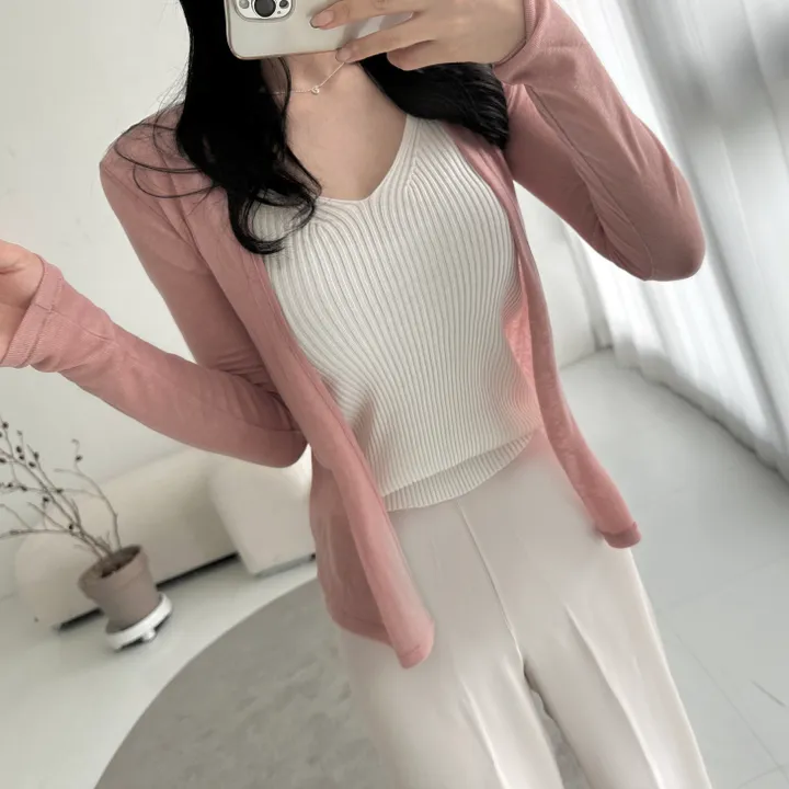롱브 여리 시스루 가디건 상세 이미지 19