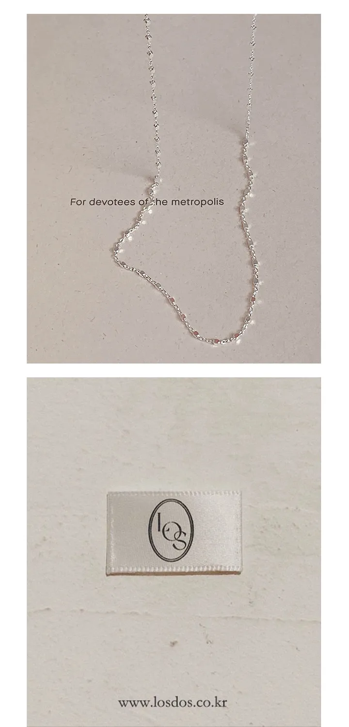 [당일/실버] 제작 사각실버볼 체인 은목걸이 PUR NECKLACE 상세 이미지 6