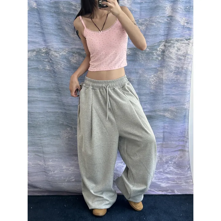 ❤️‍🔥기모선택│업그레이드 ver.│누적판매1,000 돌파 기념│4size!❤️‍🔥[UNISEX/기획특가]사이드 폴드 핀턱 스트링 루즈 와이드 벌룬 트레이닝 팬츠(2color) 상세 이미지 80