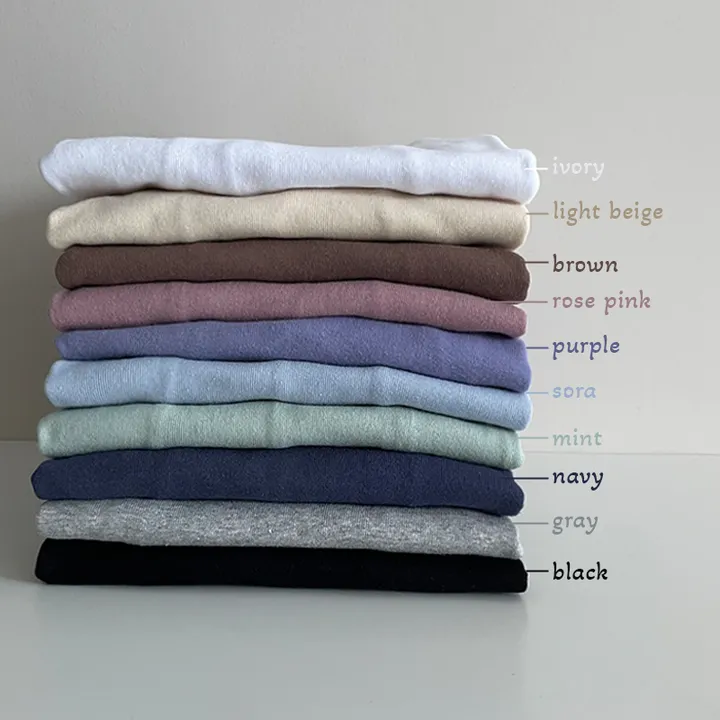 당일출고 [무조건2장드려요!!] 쫀쫀 라운드넥 긴팔 티셔츠 10color 상세 이미지 14