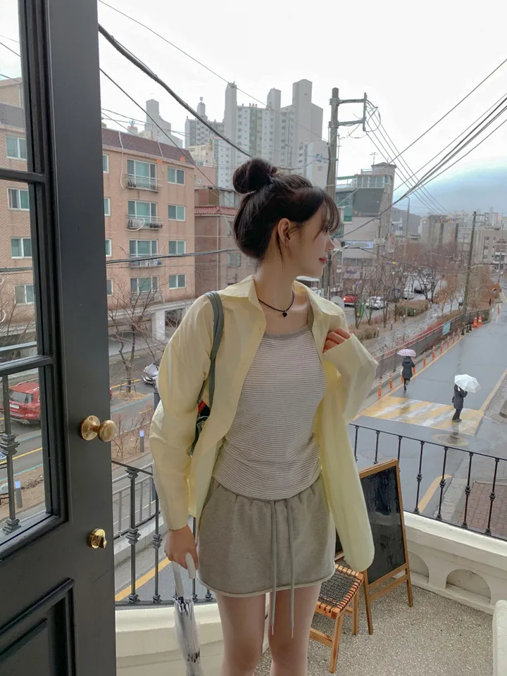 [4천장판매][MADE/핏보장인생셔츠] 에디 프렌치 코튼 오버핏 셔츠 남방 남녀공용 보이핏 레이어드 봄옷 봄신상 봄코디 봄상의 봄셔츠- 7color (KD1457,KD1910) 상세 이미지 104