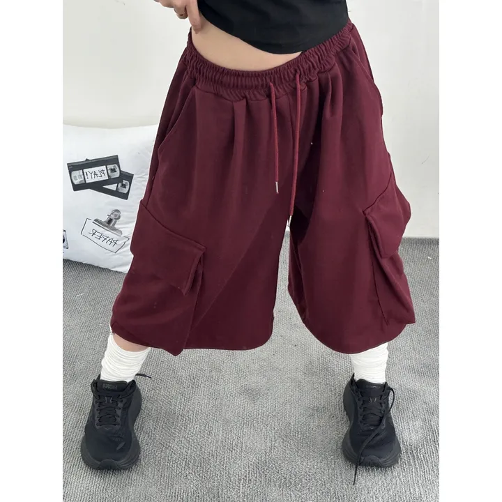 [UNISEX]마일드 루즈 스트링 빅 포켓 카고 버뮤다 드레이닝 와이드 트레이닝 팬츠(3color) 상세 이미지 16