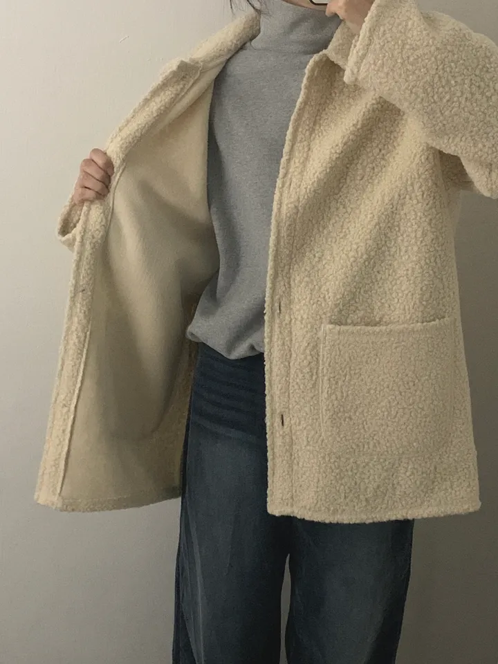 부클하프코트 (3color) 상세 이미지 12