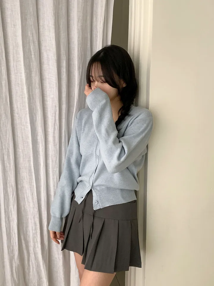 [감사특가!핏보장!]데일리 브이넥 허리쏙 니트 여리핏 가디건 10color 상세 이미지 19