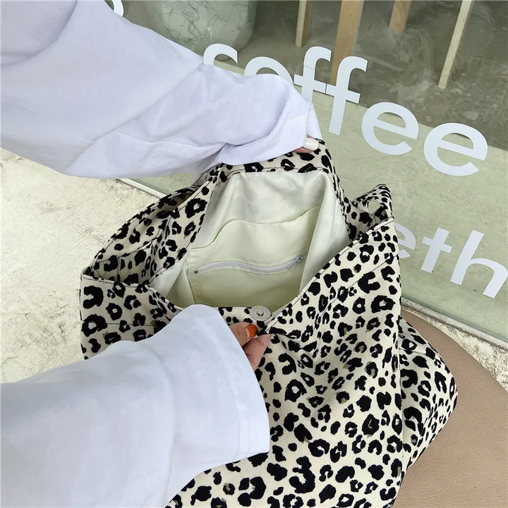 🥰당일출고✅ 에코백🎀 가벼운가방 데일리백 보조가방 산책가방 숄더백 시장가방 장바구니 쇼퍼백 비치백 대학생 캐주얼 빈티지 쇼핑백 대용량 숙녀용 레퍼드 크로스백2 상세 이미지 12