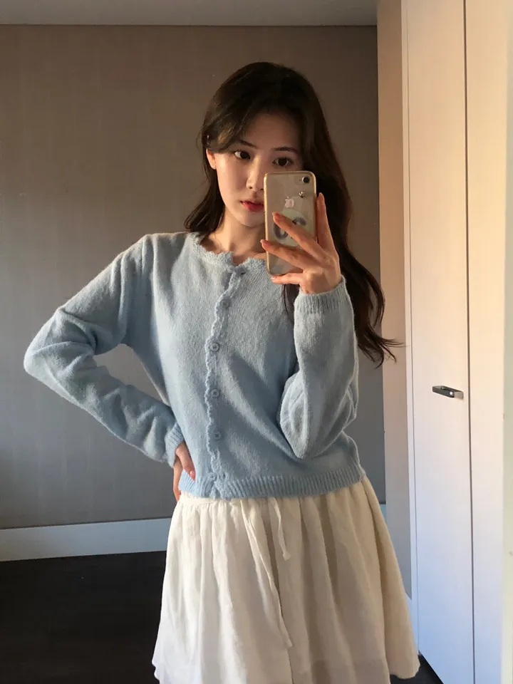 [봄신상/여리핏] 모헤어 러블리 프릴 파스텔 울 가디건 -4colo 상세 이미지 30