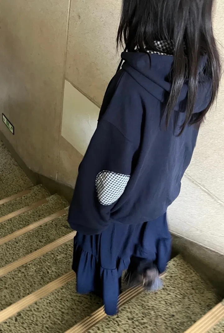 [귀여움🌀/고퀄] 체크 패치 후드집업 2 color 상세 이미지 2